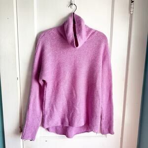 Lauren Ralph Lauren Cotton Lambswool Cashmere Blend Turtleneck Knot Sweater S